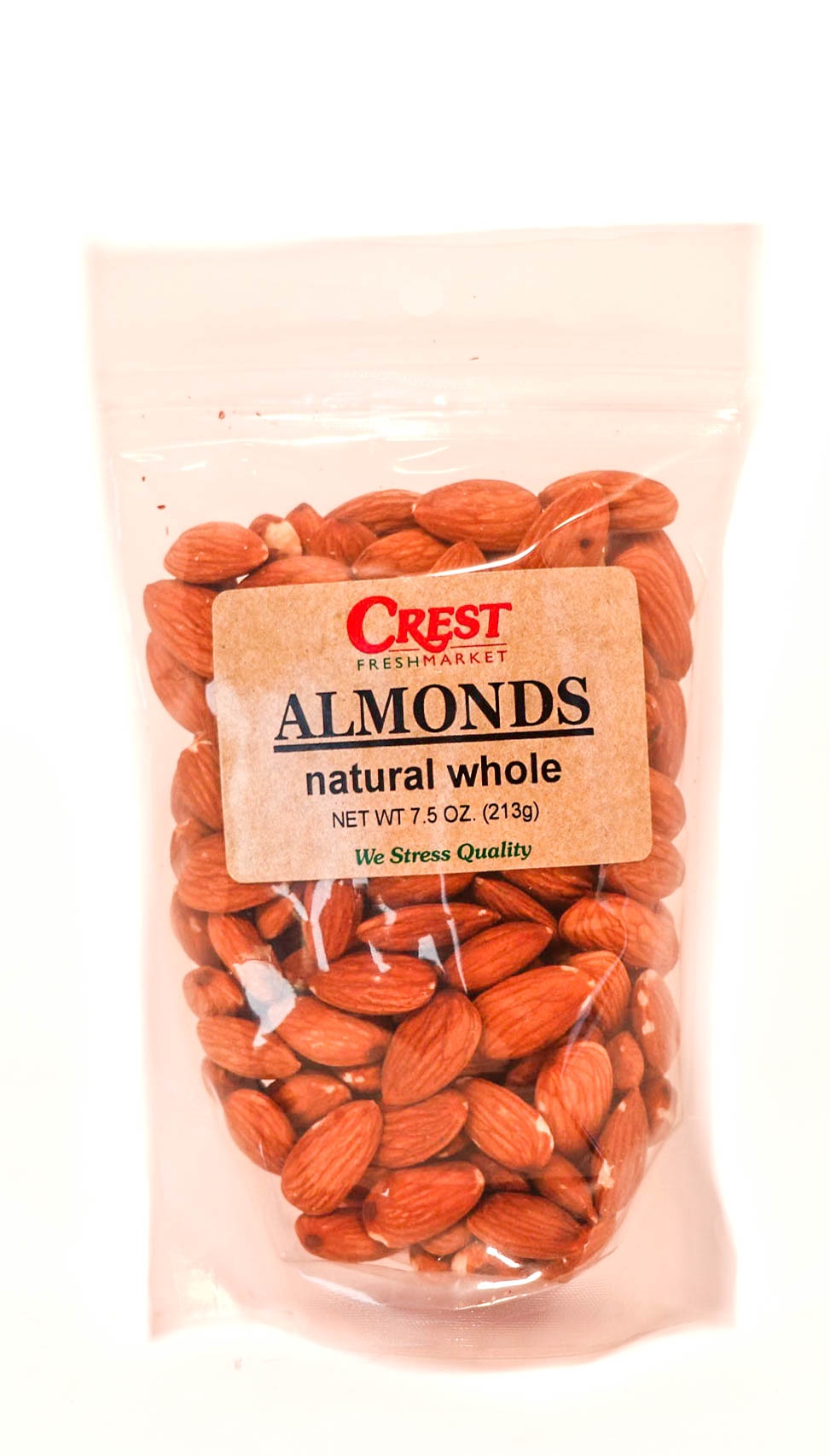 slide 1 of 1, Crest Whole Almonds, 7.5 oz