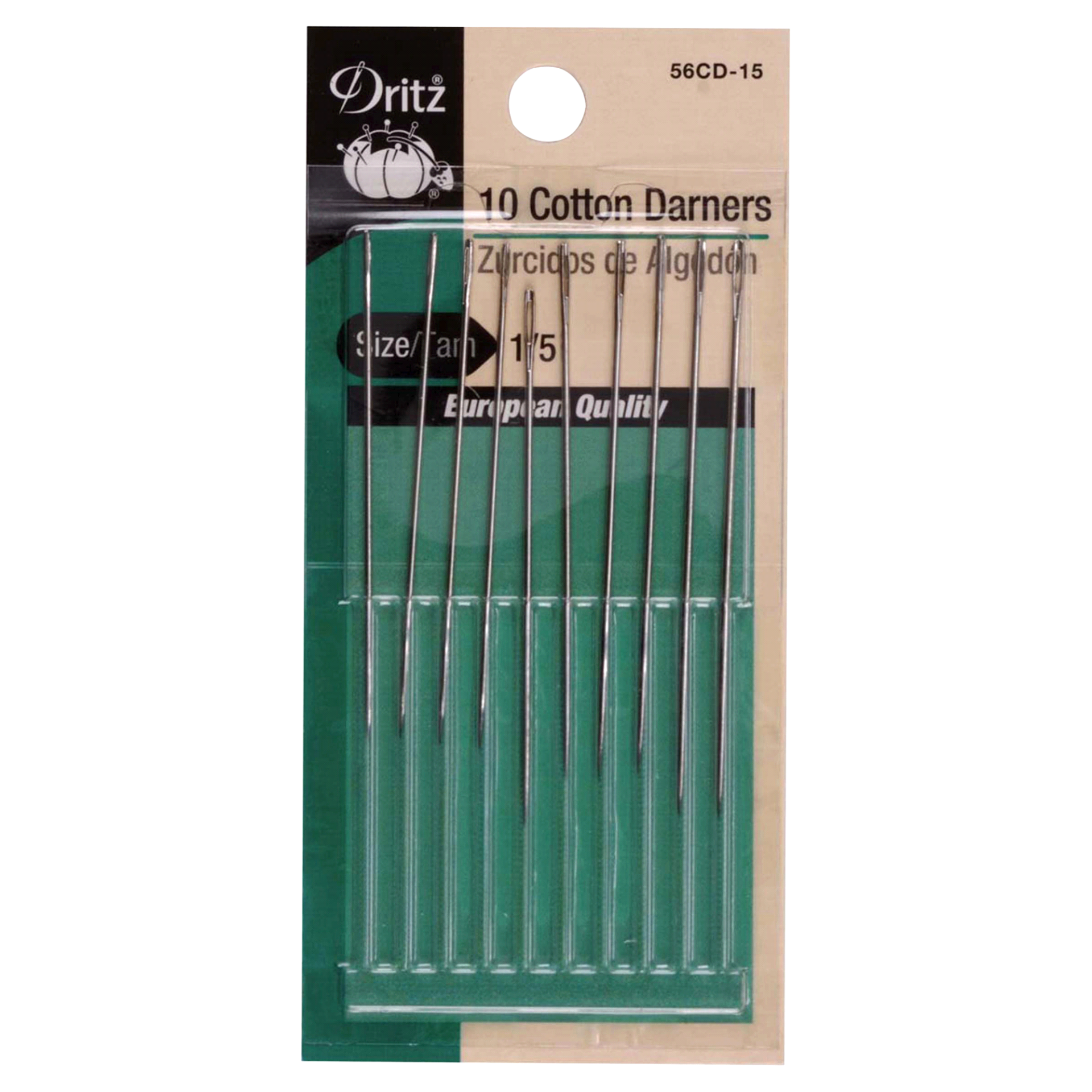 slide 1 of 1, Dritz Hand Needles, Cotton Darners - Size 1/, 5 x 10 ct