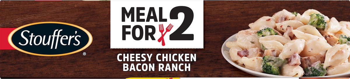 slide 6 of 10, Stouffer's Meal For 2 Cheesy Chicken Bacon Ranch, 27 oz