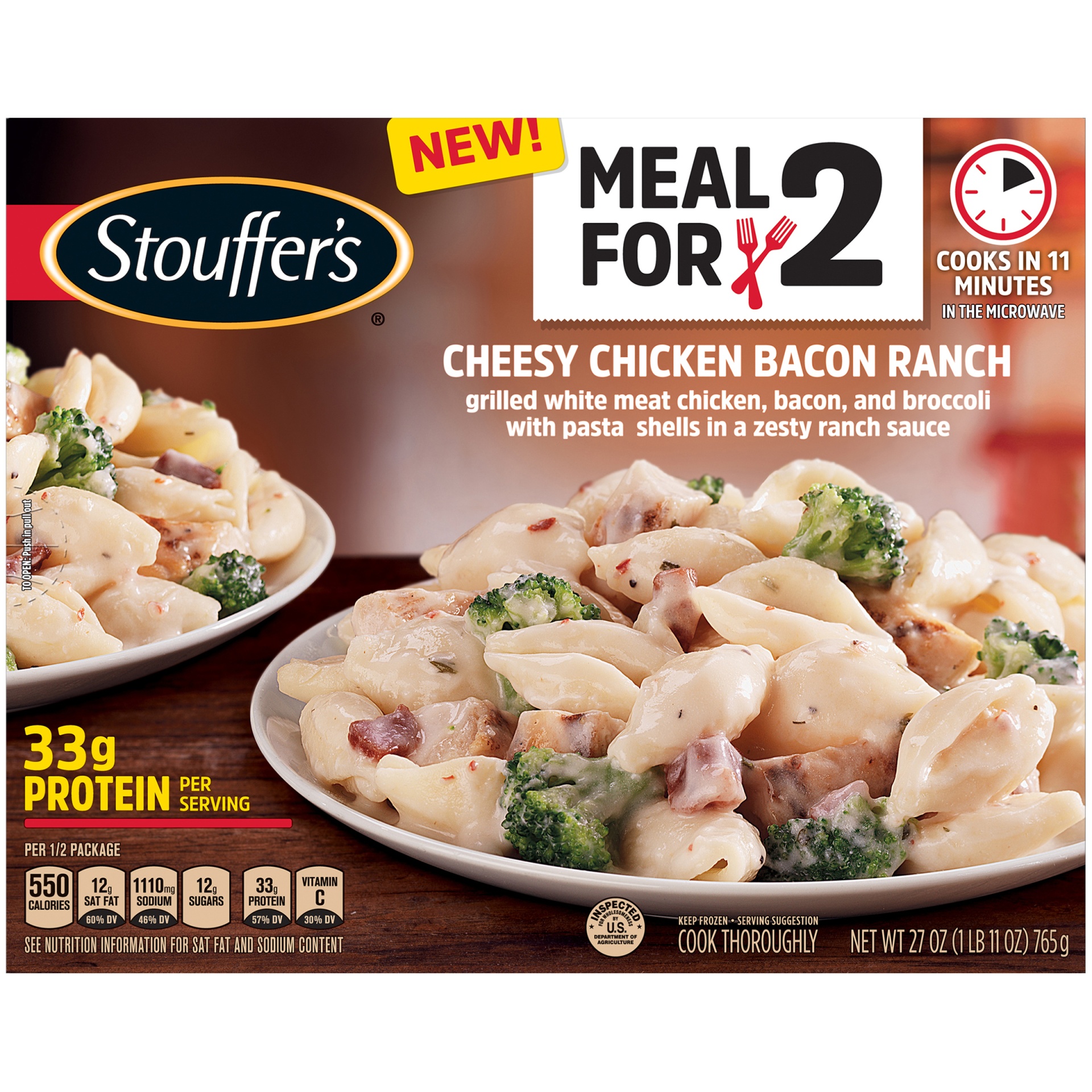 Stouffer's Meal For 2 Cheesy Chicken Bacon Ranch 27 oz | Shipt