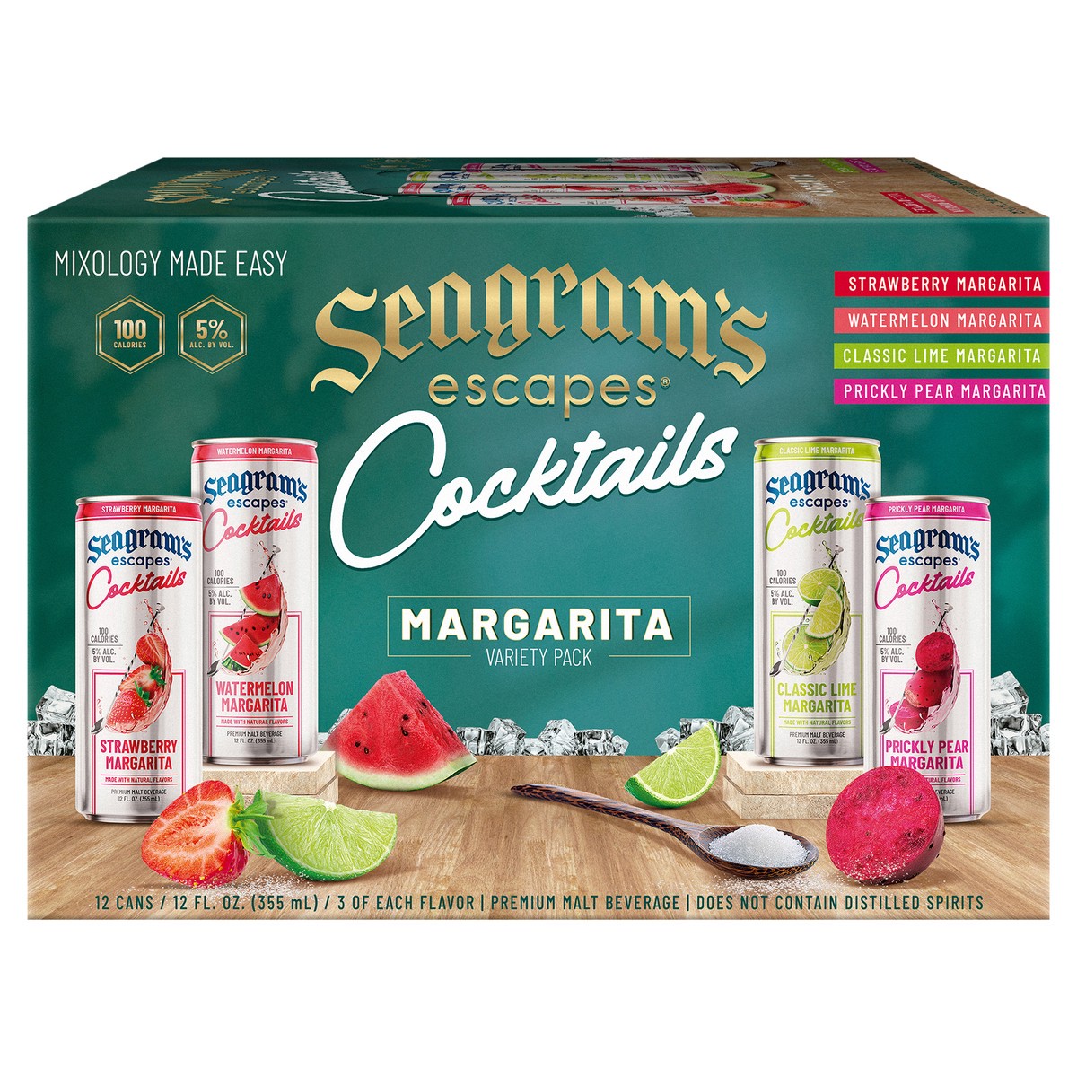 Seaborn Cocktails Margarita Variety Pack 12pk 12oz Cans