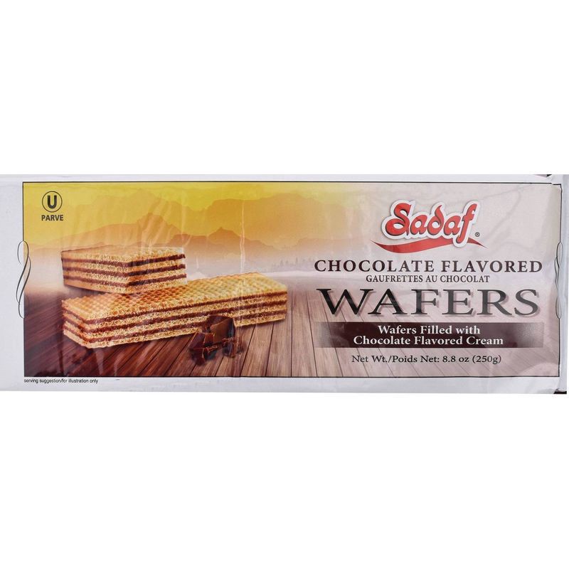 slide 3 of 3, Sadaf Chocolate Flavored Wafers, 8.8 oz