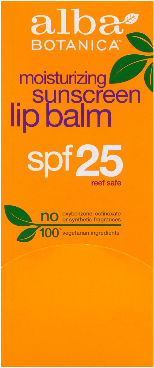 slide 4 of 7, Alba Botanica Broad Spectrum SPF 25 Moisturizing Sunscreen Lip Balm 0.15 oz, 0.15 fl oz