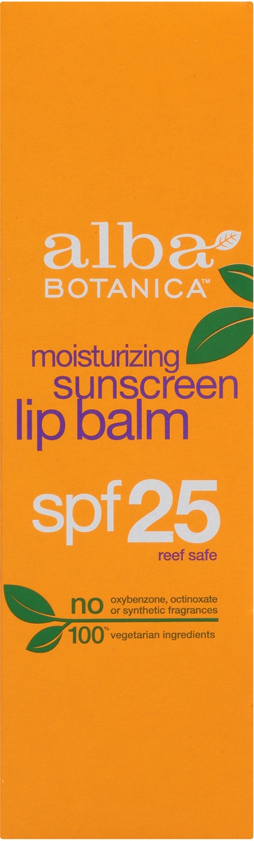 slide 5 of 7, Alba Botanica Broad Spectrum SPF 25 Moisturizing Sunscreen Lip Balm 0.15 oz, 0.15 fl oz