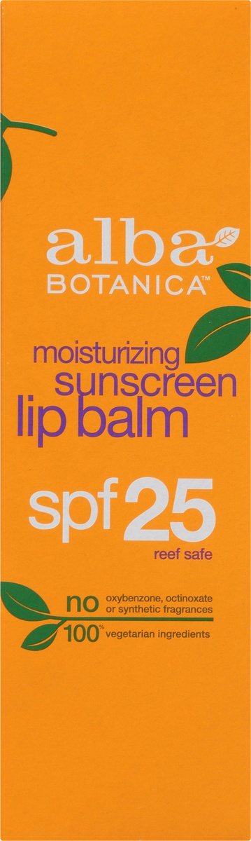 slide 6 of 7, Alba Botanica Broad Spectrum SPF 25 Moisturizing Sunscreen Lip Balm 0.15 oz, 0.15 fl oz