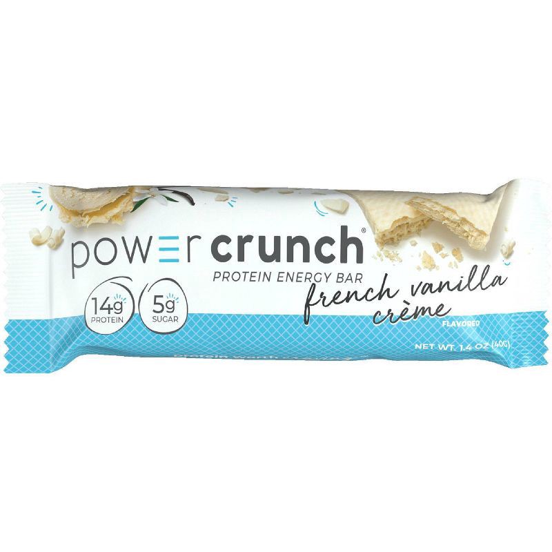 slide 2 of 6, Power Crunch Wafer 14g Protein Energy Bar - French Vanilla Cream - 5pk, 14 gram, 5 ct