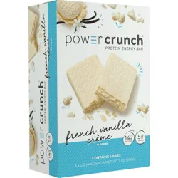 Power Crunch Wafer French Vanilla Whey Protein Energy Bars - 14g Protein - 5ct
