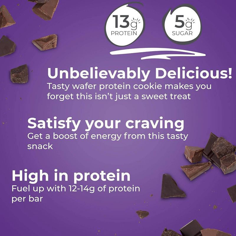 slide 8 of 9, Power Crunch Wafer Triple Chocolate Whey Protein Energy Bars - 13g Protein - 5ct, 13 gram, 5 ct