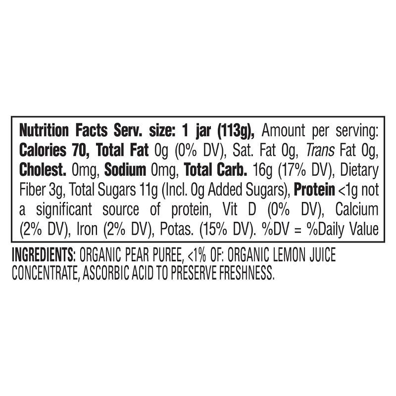 slide 5 of 7, Happy Baby Organics Clearly Crafted Stage 1 Pears Jar - 4oz, 4 oz