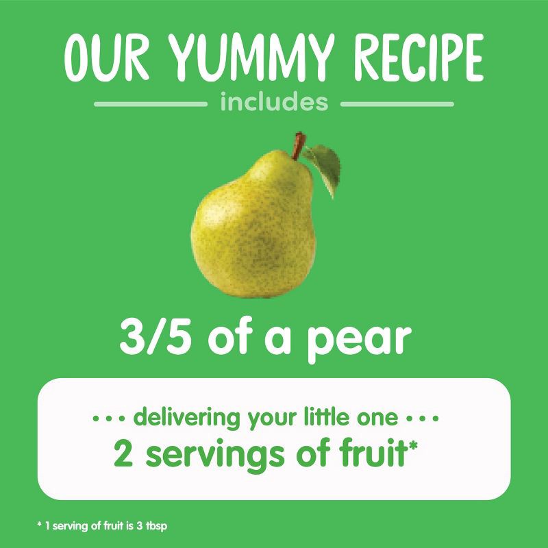 slide 6 of 7, Happy Baby Organics Clearly Crafted Stage 1 Pears Jar - 4oz, 4 oz