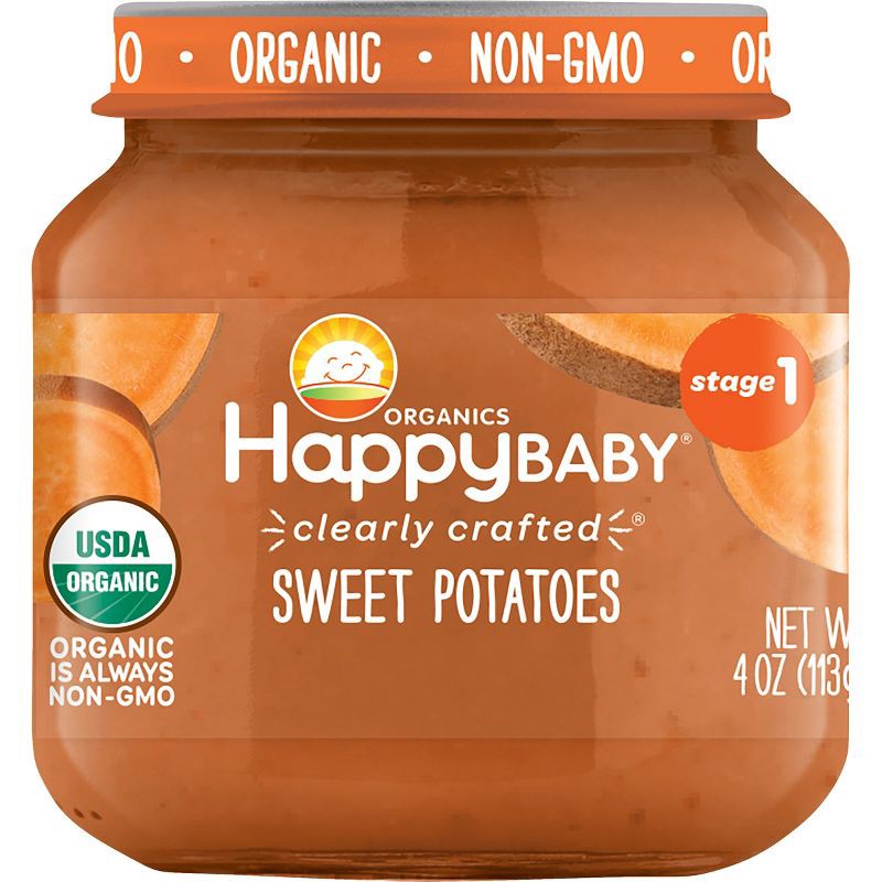 slide 1 of 3, Happy Family HappyBaby Clearly Crafted Sweet Potatoes Baby Food - 4oz, 4 oz