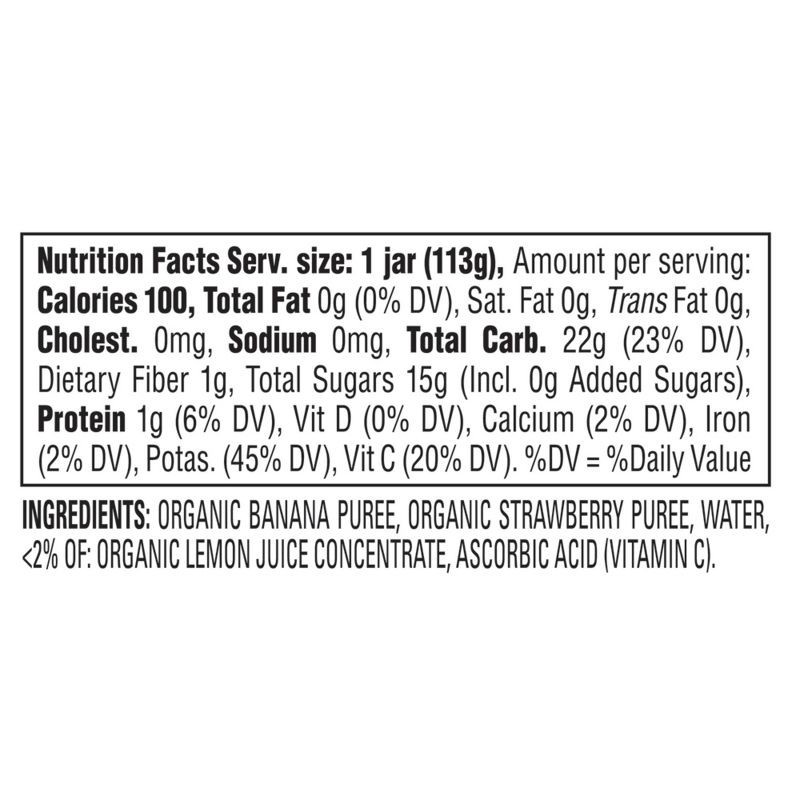 slide 7 of 8, Happy Baby Organics Clearly Crafted Stage 2 Bananas & Strawberries Jar - 4oz, 4 oz