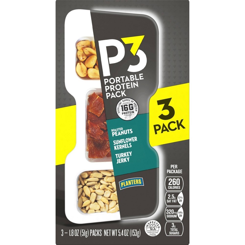 slide 2 of 6, Planters P3 Portable Protein Pack, 3 ct, 5.4 oz