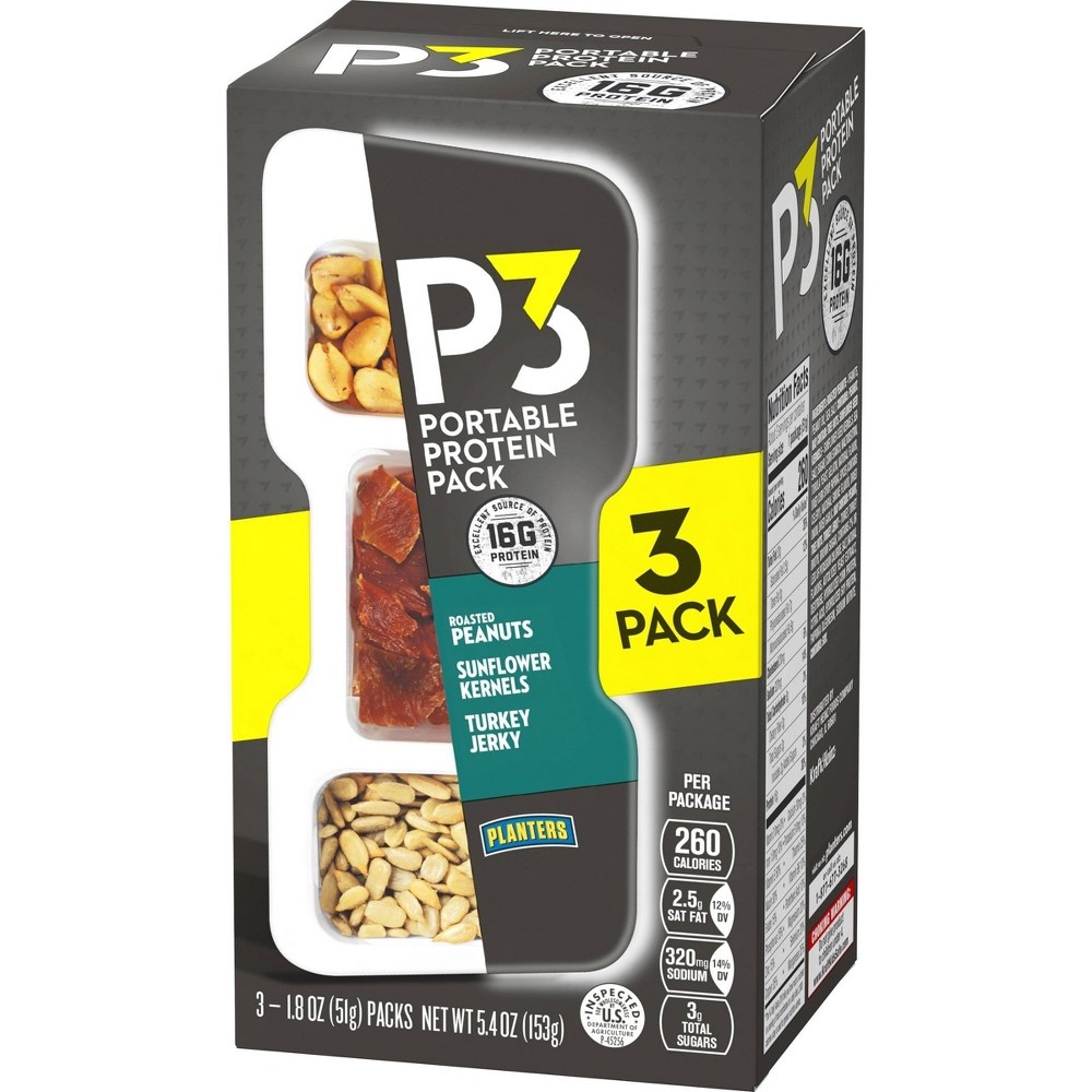 slide 4 of 6, Planters P3 Portable Protein Pack, 3 ct, 5.4 oz