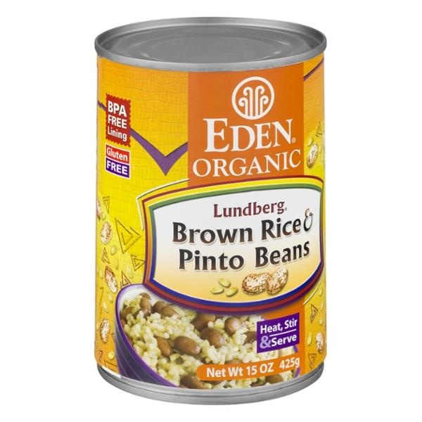 slide 1 of 1, Eden Foods Brown Rice & Pinto Beans 15 oz, 15 oz