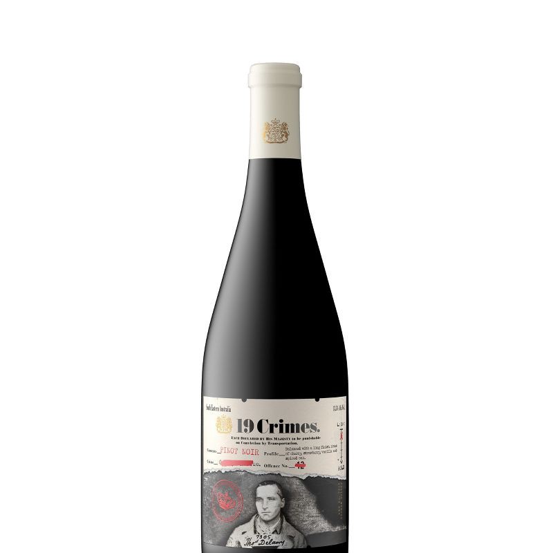 slide 1 of 5, 19 Crimes The Punishment Pinot Noir Red Wine - 750ml Bottle, 750 ml