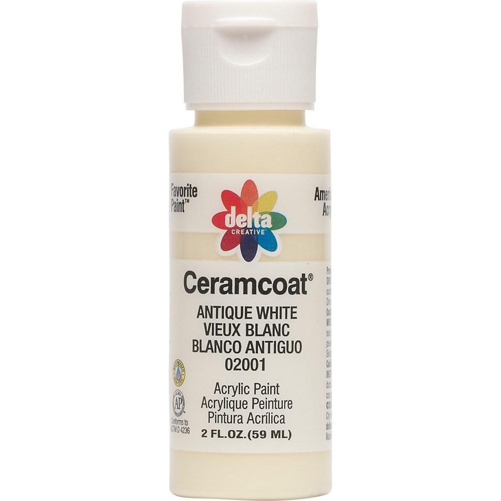 slide 1 of 1, Delta Creative Ceramcoat Acrylic Craft Paint - Antique White, 2 fl oz