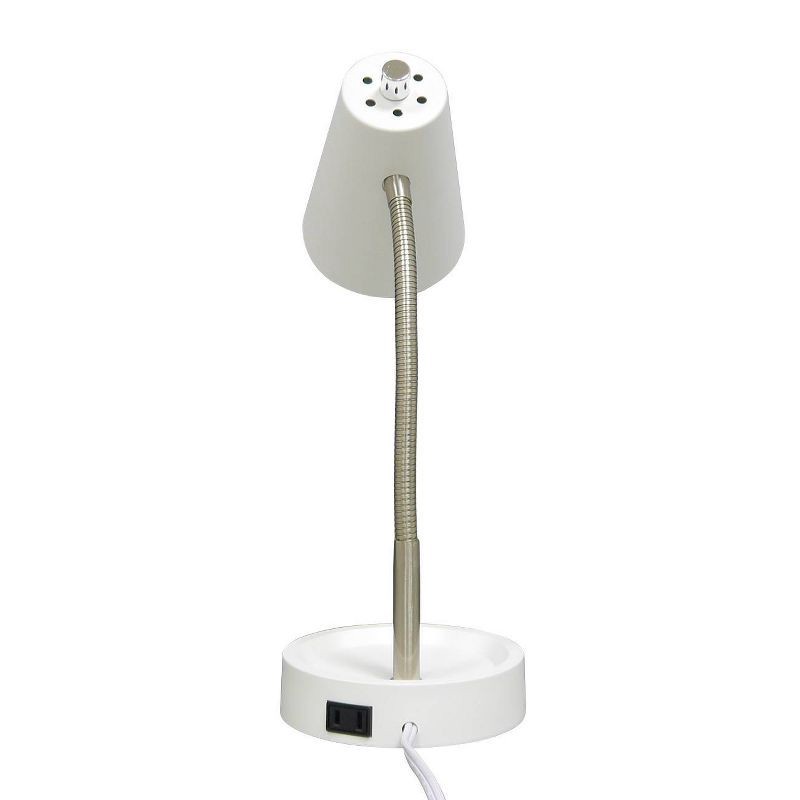 slide 4 of 9, Task Table Lamp (Includes LED Light Bulb) White - Room Essentials™: Flexible Gooseneck, ETL Listed, No Assembly Required, 1 ct