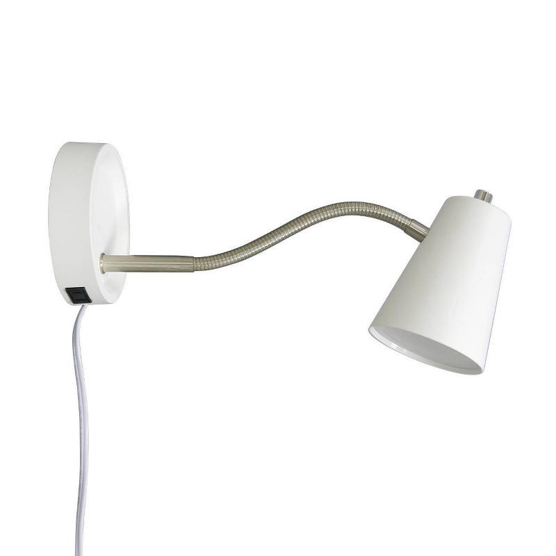 slide 7 of 9, Task Table Lamp (Includes LED Light Bulb) White - Room Essentials™: Flexible Gooseneck, ETL Listed, No Assembly Required, 1 ct