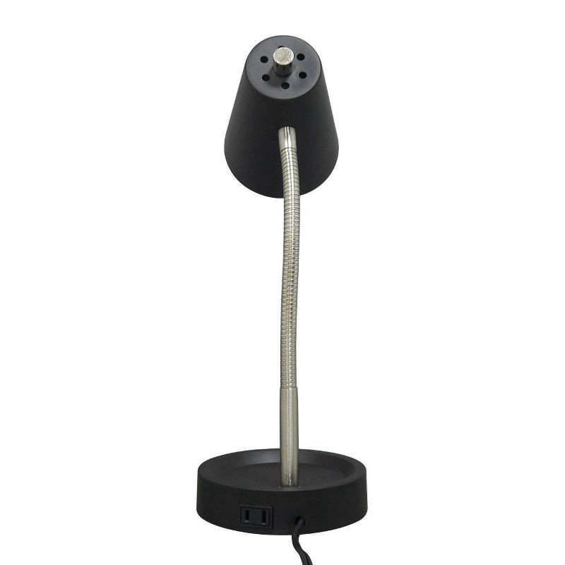 slide 5 of 9, Task Table Lamp (Includes LED Light Bulb) Black - Room Essentials™, 1 ct