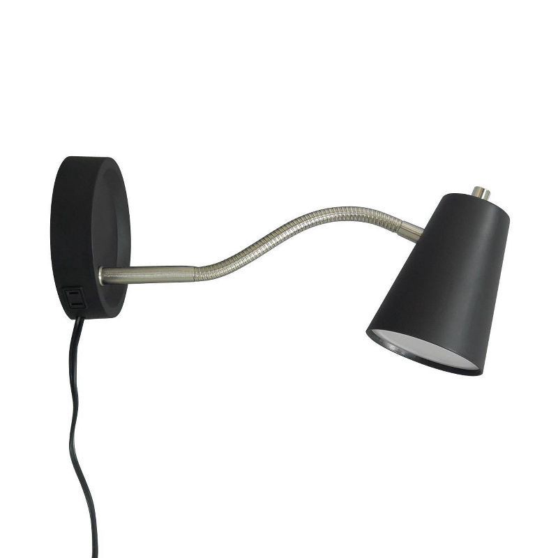 slide 8 of 9, Task Table Lamp (Includes LED Light Bulb) Black - Room Essentials™, 1 ct