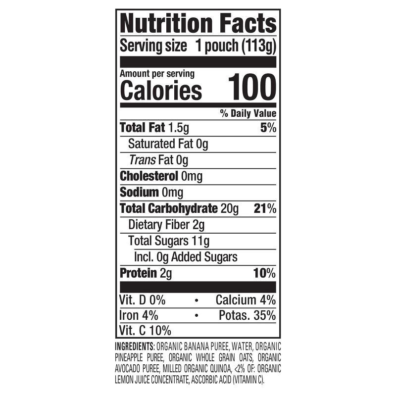 slide 9 of 9, Happy Baby Organics Clearly Crafted Stage 2 Meals Bananas, Pineapple, Avocado & Granola - 4oz, 4 oz