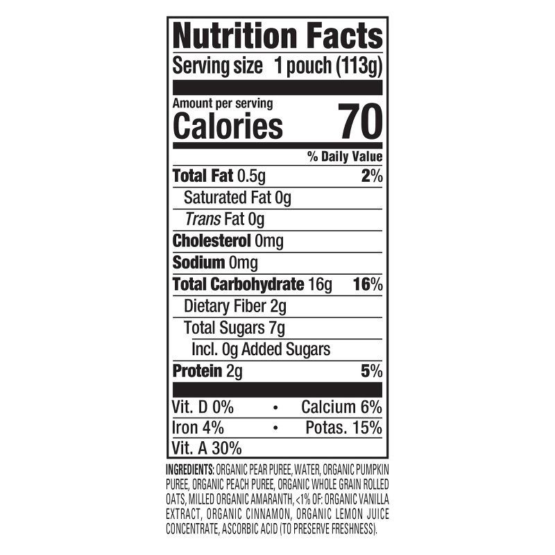 slide 7 of 8, Happy Baby Organics Clearly Crafted Stage 2 Meals Pears, Pumpkin - 4oz, 4 oz