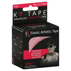 KT Tape Cotton Pink Kinesiology Tape - 20 ea