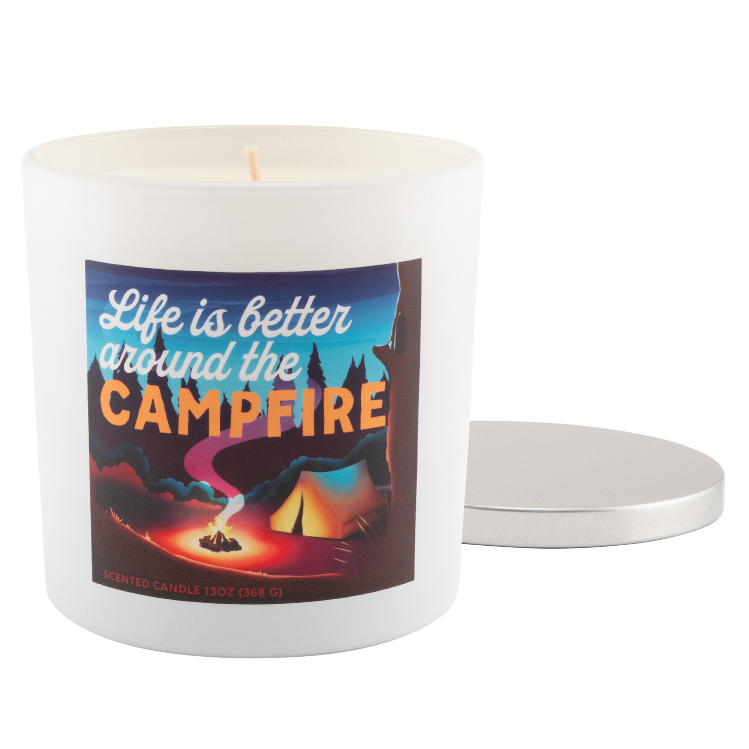 slide 2 of 2, Northern Lights Sentiment dle - Life Is Better Around The Campfire, 13 oz