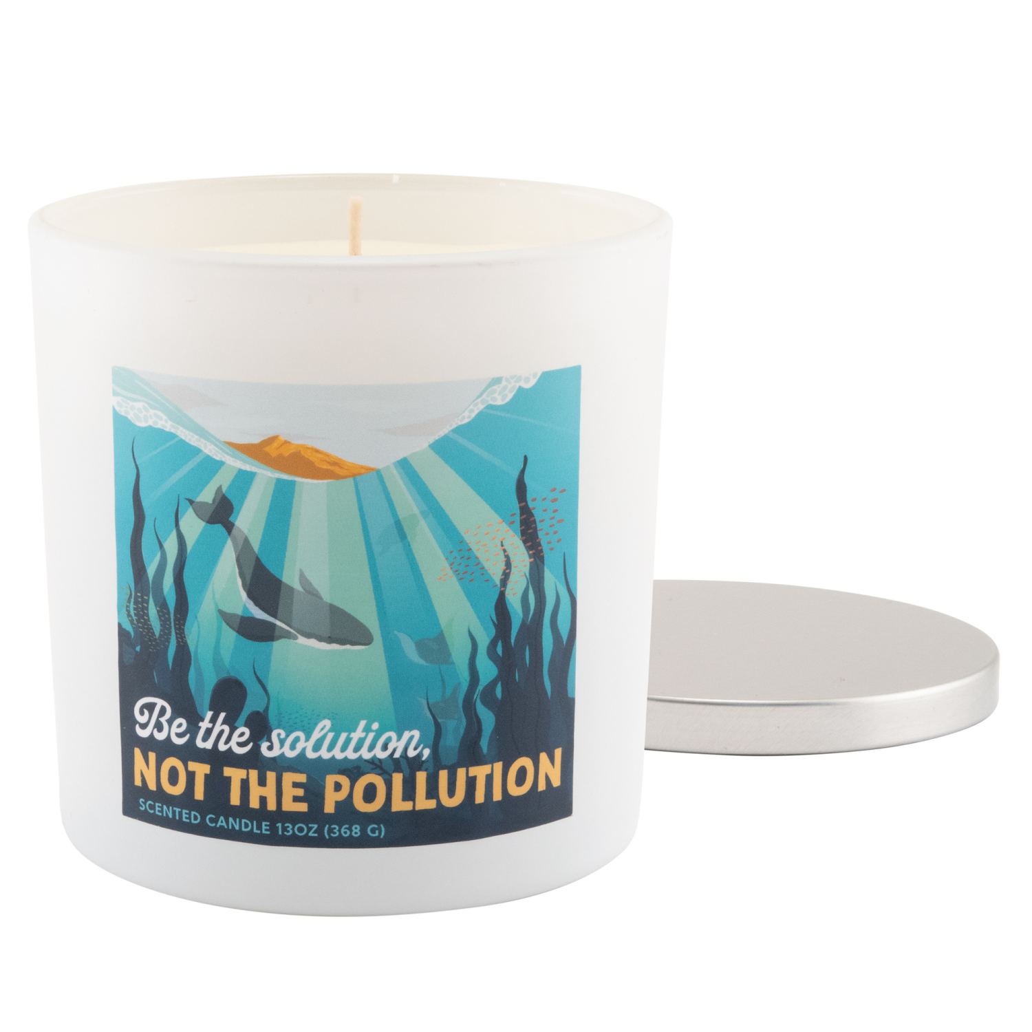 slide 2 of 2, Northern Lights Sentiment dle - Be The Solution, Not The Pollution, 13 oz