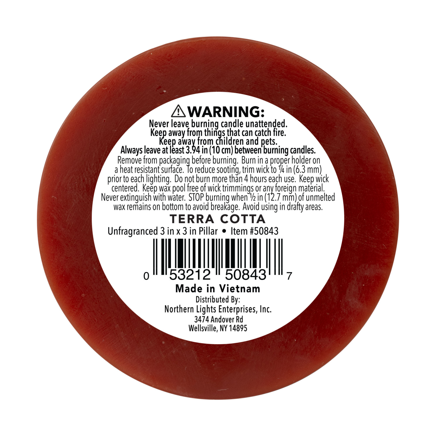 slide 2 of 3, Northern Lights 3x3 Pillar, Terra Cotta, 1 ct