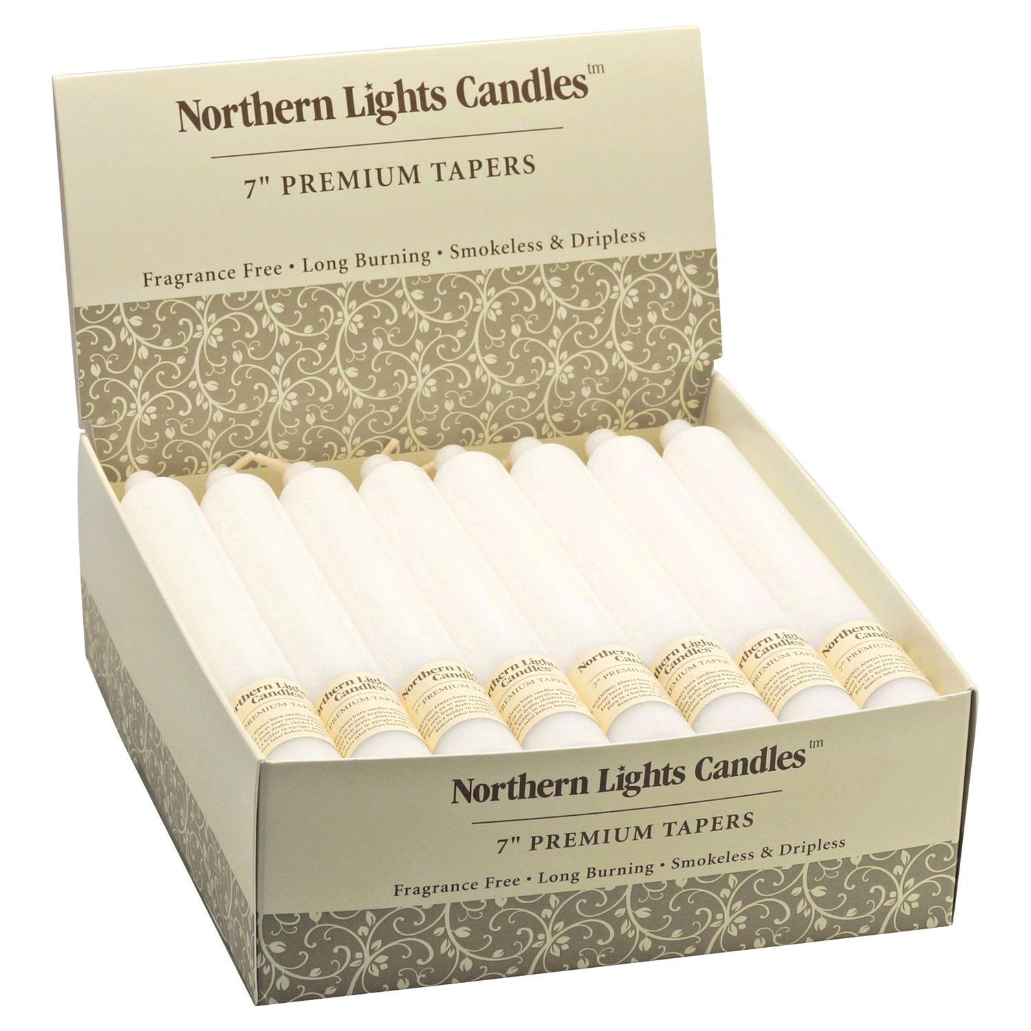 slide 1 of 1, Northern Lights 7 Taper, White, 1 ct