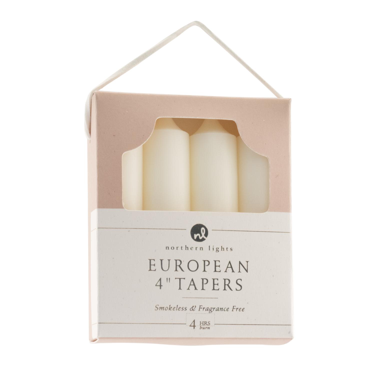 slide 2 of 8, Northern Lights 4" Mini Tapers, White, 4 ct