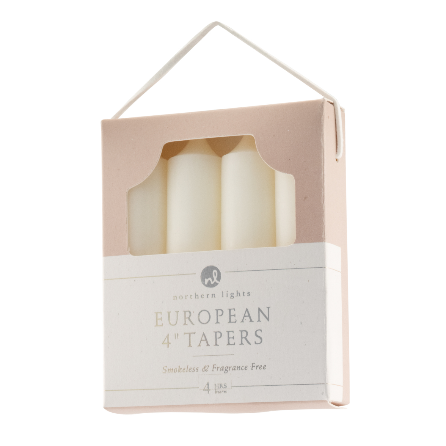 slide 7 of 8, Northern Lights 4" Mini Tapers, White, 4 ct