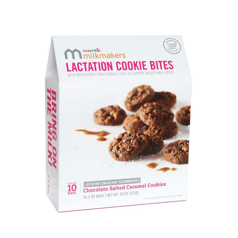 slide 6 of 6, Munchkin Milkmakers Lactation Cookie Bites - Chocolate Salted Caramel - 20oz/10ct, 10 ct; 20 oz