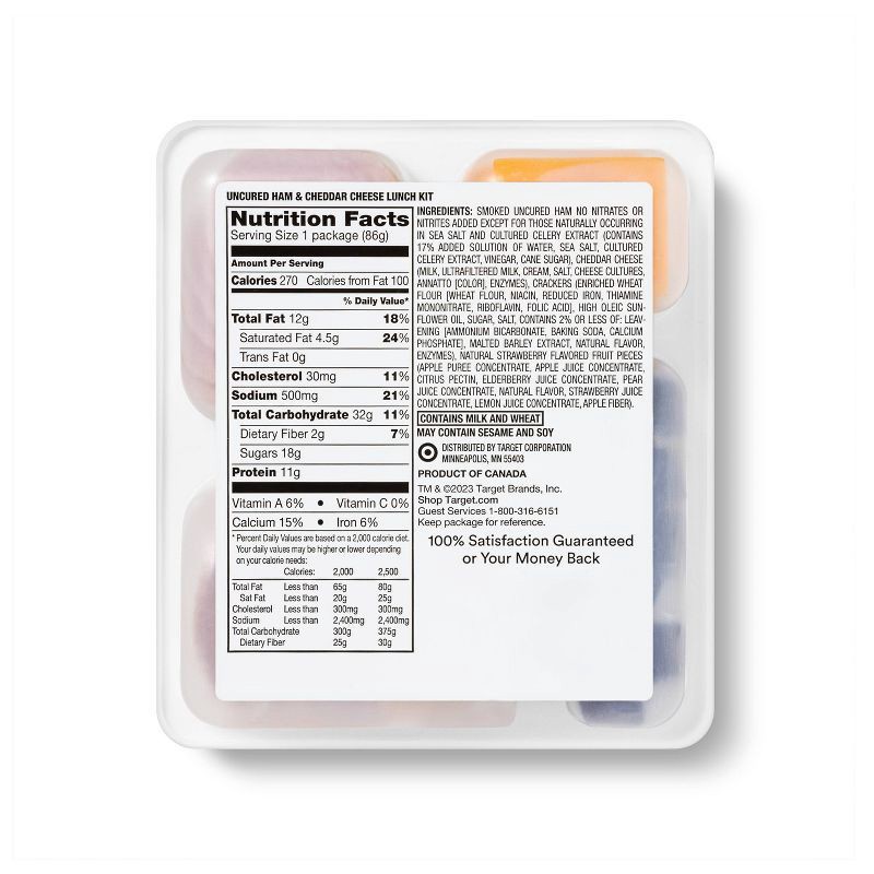 Simple Truth Ham & Cheese Lunch Kit, 2.9 oz - Greatland Grocery