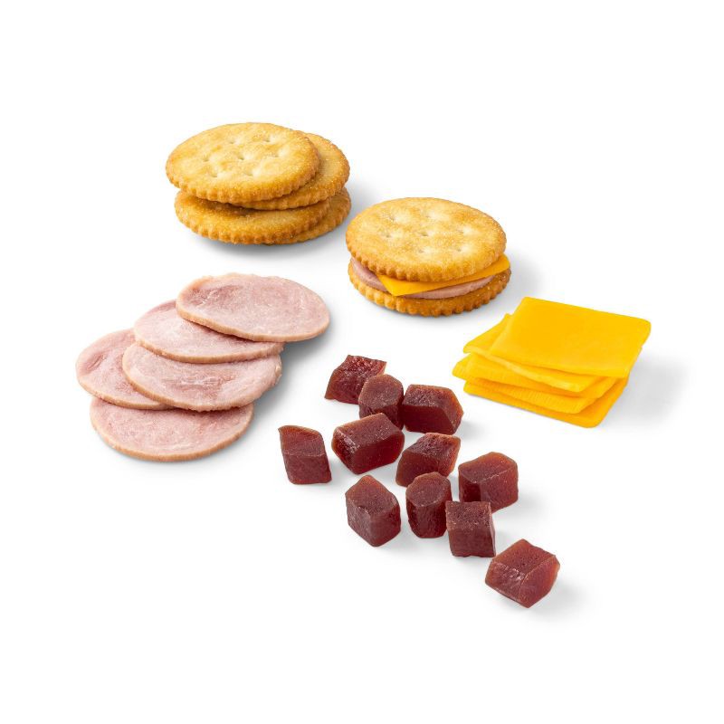 slide 3 of 4, Uncured Ham & Cheddar Cheese Lunch Kit - 3oz - Good & Gather™, 3 oz
