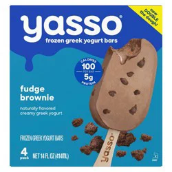 Yasso Frozen Greek Yogurt - Fudge Brownie Bars - 4ct