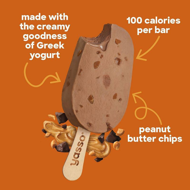 slide 6 of 8, Yasso Frozen Greek Yogurt - Chocolate Peanut Butter Chip Bars - 4ct, 4 ct