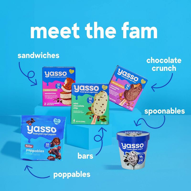 slide 8 of 10, Yasso Frozen Greek Yogurt - Chocolate Peanut Butter Chip Bars - 4pk/14 fl oz, 4 ct, 14 fl oz