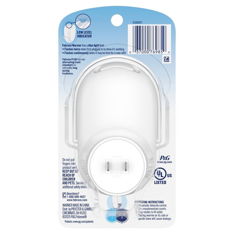 slide 12 of 12, Febreze Odor-Fighting Fade Defy Plug Air Freshener - Warmer Device, 1 ct
