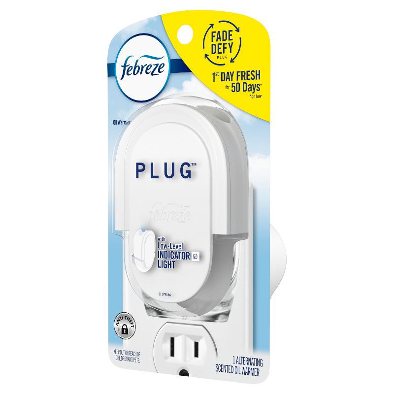 slide 10 of 12, Febreze Odor-Fighting Fade Defy Plug Air Freshener - Warmer Device, 1 ct
