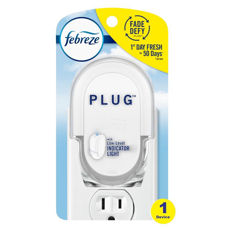 slide 1 of 12, Febreze Odor-Fighting Fade Defy Plug Air Freshener - Warmer Device, 1 ct