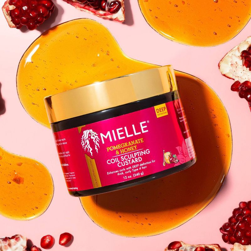 slide 3 of 6, Mielle Organics Pomegranate & Honey Coil Sculpting Custard - 12oz, 12 oz