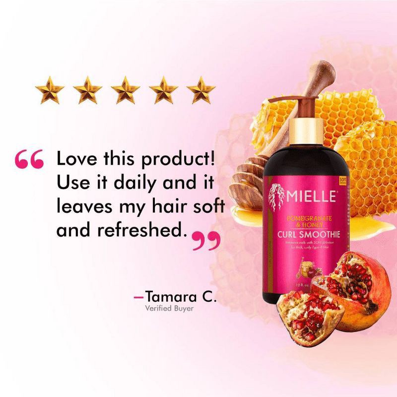 slide 5 of 6, Mielle Organics Pomegranate & Honey Curl Smoothie - 12 fl oz, 12 fl oz