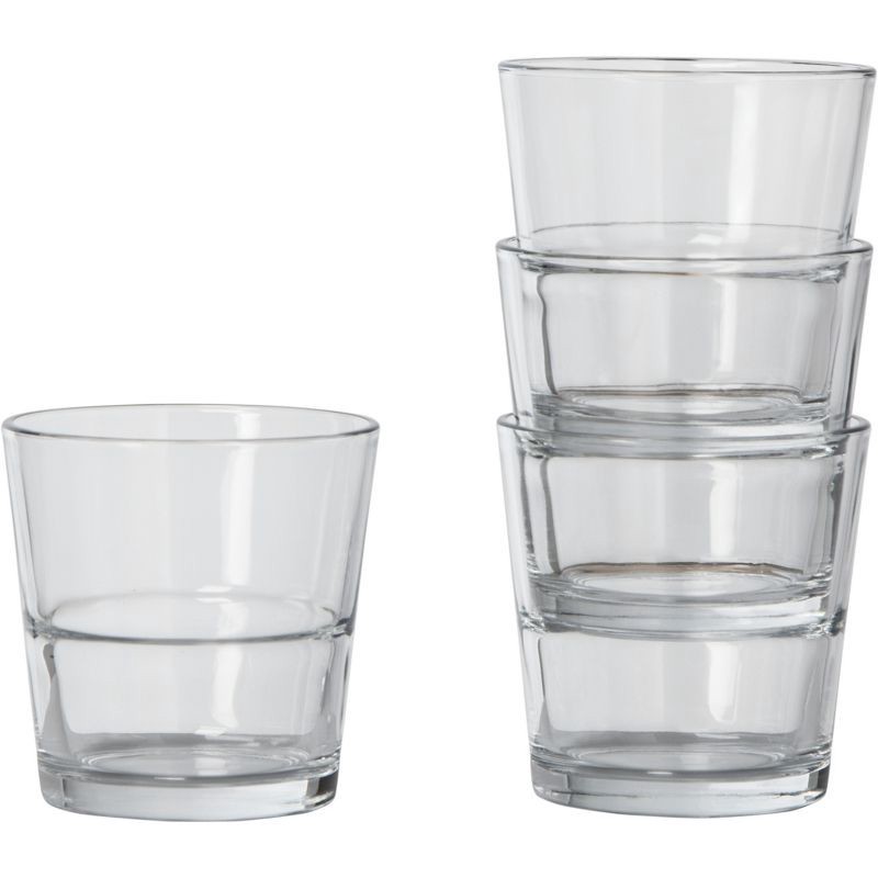 slide 5 of 7, 12.85 fl oz Glass Stackable Short Tumbler - Threshold™, 12.85 fl oz