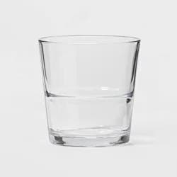 12.85 fl oz Glass Stackable Short Tumbler - Threshold™: Contemporary Clear Drinkware, Dishwasher-Safe, BPA & Lead-Free