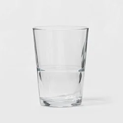 16.4 fl oz Glass Stackable Tall Tumbler - Threshold™: Contemporary Drinkware, Dishwasher-Safe Glass Cup