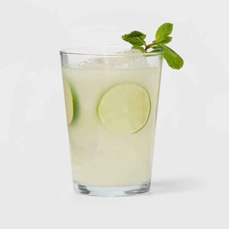 slide 3 of 6, 16.4 fl oz Glass Stackable Tall Tumblers Set of 6 - Threshold™: Drinking Glasses, Dishwasher-Safe, BPA & Lead-Free, 16.4 fl oz
