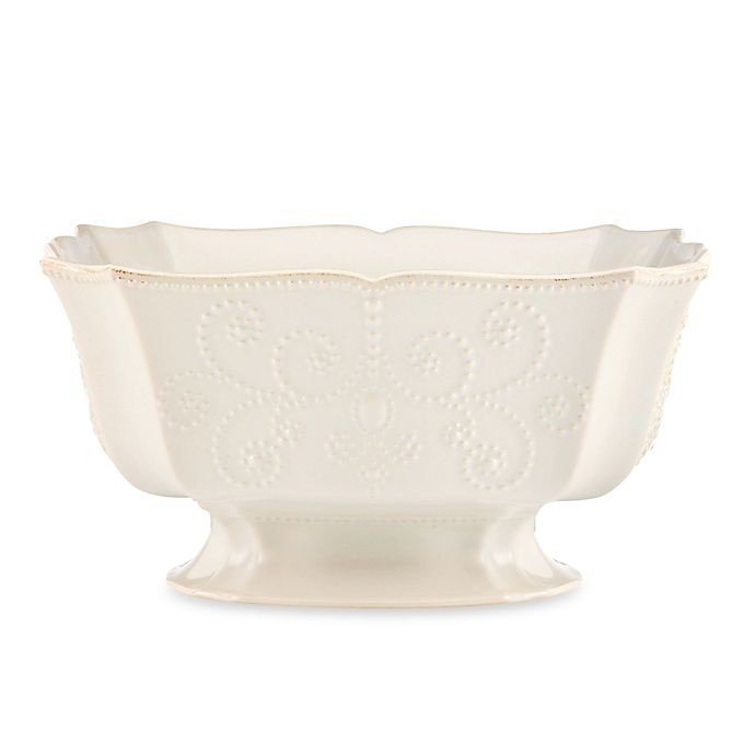 slide 1 of 1, Lenox French Perle Footed Centerpiece Bowl - White, 1 ct